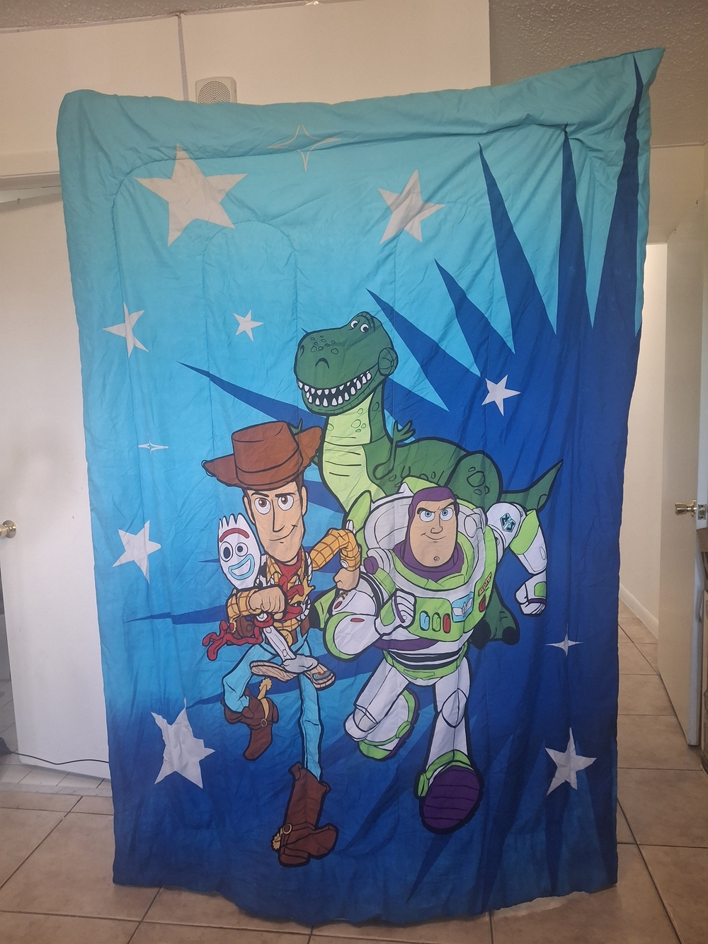 Disney Toy Story Blue & Green Character Comfort Throw